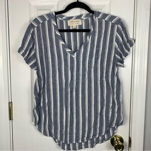 Anthropologie Cloth and Stone Linen Blend Top Size Medium